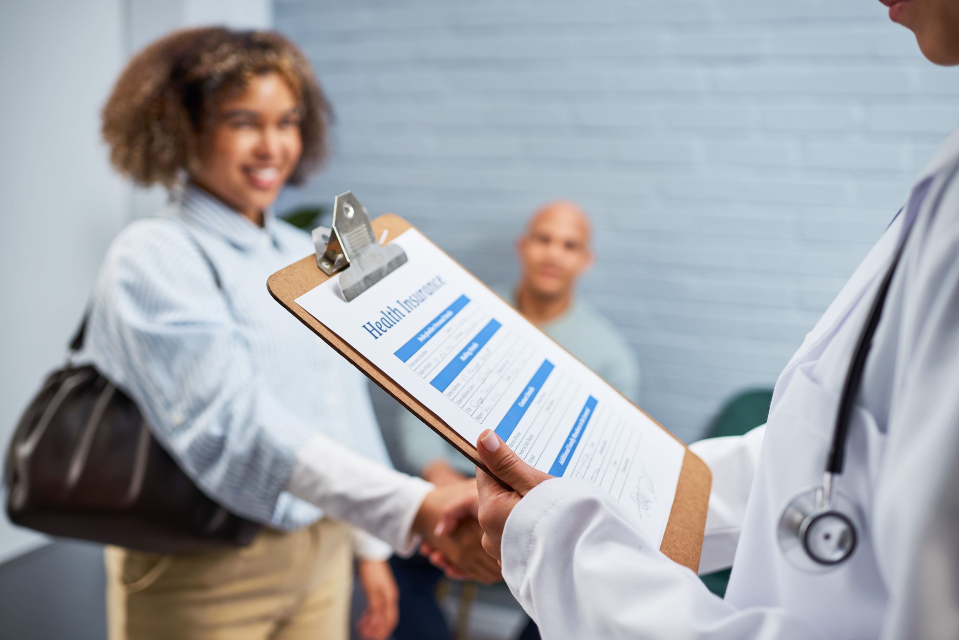 Health Insurance Paperwork Handled by Healthcare Provider in a Clinical Setting